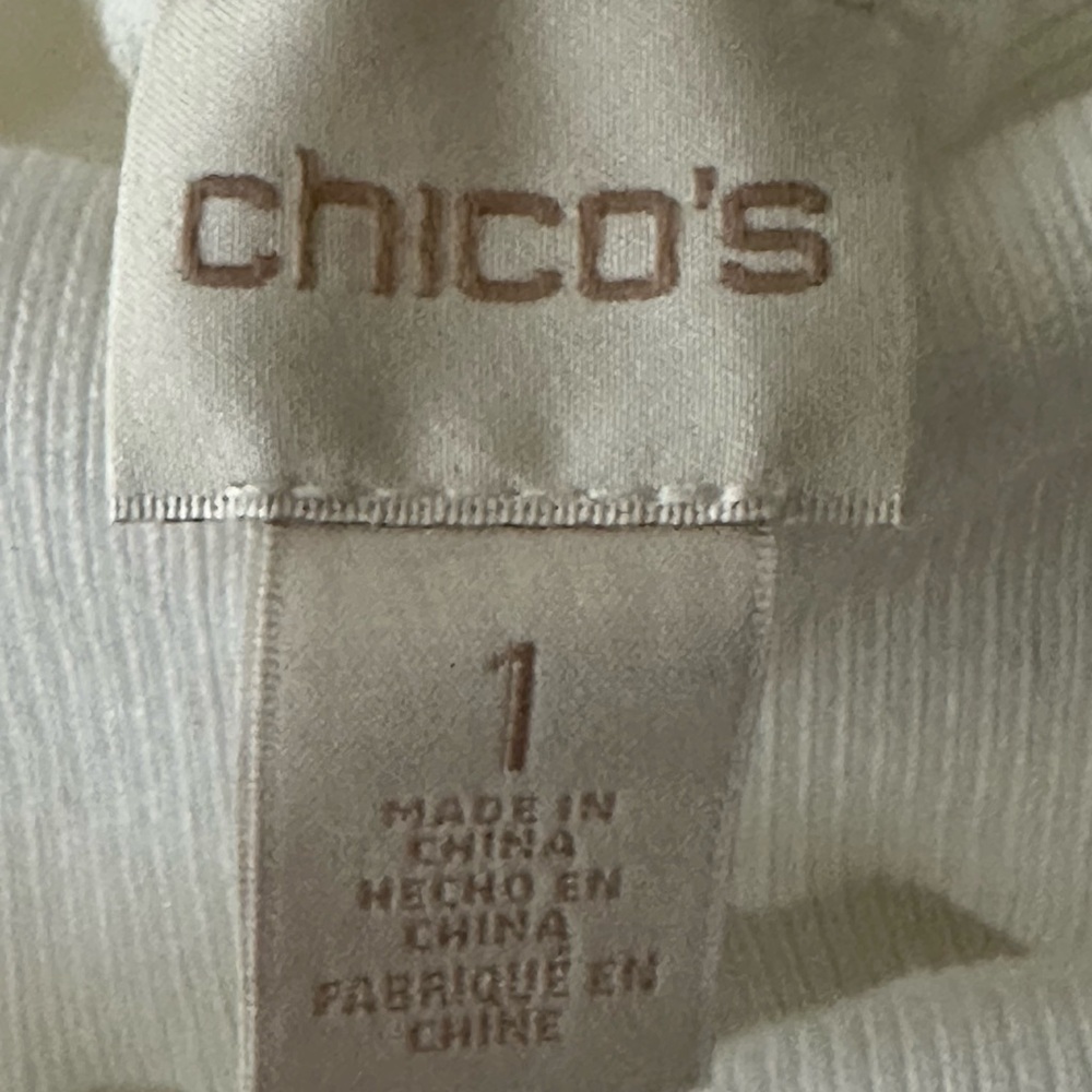 Chico's Ivory Knit Top Size Small - Picture 3 of 3